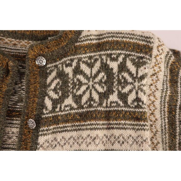 Vintage Womens Italian Wool & Acrylic Cardigan Sweater With Metal Buttons Size M - Picture 7 of 14